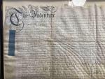 [Angleterre] COMTE DE LANCASTER, XVIIIe SIECLEActe notarié anglais sur parchemin,...