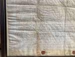 [Angleterre] COMTE DE LANCASTER, XVIIIe SIECLEActe notarié anglais sur parchemin,...