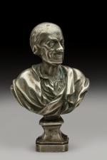D'après l'atelier des ROSSET à Saint-Claude (XVIII-XIXe siècles)
Buste de Voltaire.
Bronze...