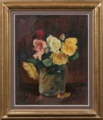 Edmond HEUZE (Paris, 1883-1967), Amédée-Honoré Letrouvé dit
Vase de roses.
Huile sur...
