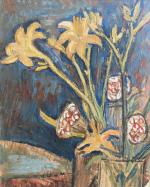 Jeane SALICETI (Tarbes, 1883-1959)
Vase de fleurs. 
Huile sur toile signée...