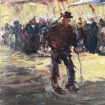 Alexandre GAILLARD-DESCHAMPS (1903, Saint-Saturnin - 1984)
"Le marché couvert à Quimper"
Huile...