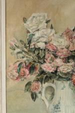 Emile COMPARD (Paris, 1900 - Nogent-sur-Marne, 1977)
Broc de roses, 1933.
Huile...