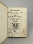ENSEIGNEMENT DE LA RHETORIQUE.  Rhetoricorum ad Herennium Libri IIII....