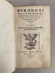 HERODOTE D'HALICARNASSE.  Herodoti Halicarnassei Historiographi Libri VIIII. Musarum Nominibus...