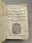 LEBRIJA, Antonio de (1441-1522). 
Vocabularium utriusque juris, unam cum tract....