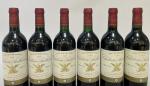Château ANTHONIC 1995 - MOULIS. 6 bouteilles. (Etiquettes légèrement tachées).