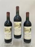 Château d'ARCHE 1986 - HAUT-MEDOC. 3 bouteilles. (Etiquettes légèrement tachées....
