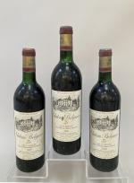 Château BELGRAVE 1986 - HAUT-MEDOC. 3 bouteilles. (Etiquettes légèrement tachées,...