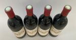 Château BOUSCAUT 1988 - PESSAC-LEOGNAN. 4 bouteilles. (Etiquettes légèrement tachées,...