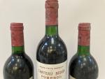 Château NENIN 1986 - POMEROL. 3 bouteilles. (Une base goulot...