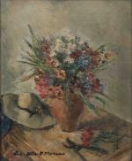Luc Albert MOREAU (Paris, 1882-1948)"Le bouquet de Marie".Huile sur toile...