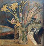 Jeane SALICETI (Tarbes, 1883-1959)
Vase de fleurs. 
Huile sur toile signée...