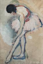 Maurice-Henri HENSEL (1890-1958) Ballerine. Gouache signée...