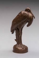 Antoine Louis BARYE (1796-1875)
"Cigogne"
Bronze à patine brune signé. Fonte de...