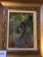 Paul Emile CHABAS (1869-1937)
La sainte Vierge Marie.
Huile sur panneau. 
Hauteur...