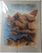Lili BADIN (1958)
"Ploumanac'h Rocks"
Pastel.
Hauteur : 70 cm. Largeur : 54...