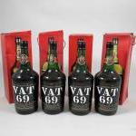 4 bouteilles WHISKY VAT 69 années 70