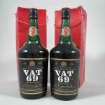 2 bouteilles WHISKY VAT 69 années 80