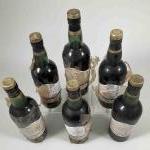 6 bouteilles MADEIRA "Superieur Rich" COSSART-GORDON Etiquettes tachées, niveaux base...