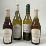 4 bouteilles VINS de JURA2 VINS de PAILLE, 1 de...