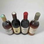 4 bouteilles VINS DIVERS  France dont 3 BORDEAUX1 Ch....