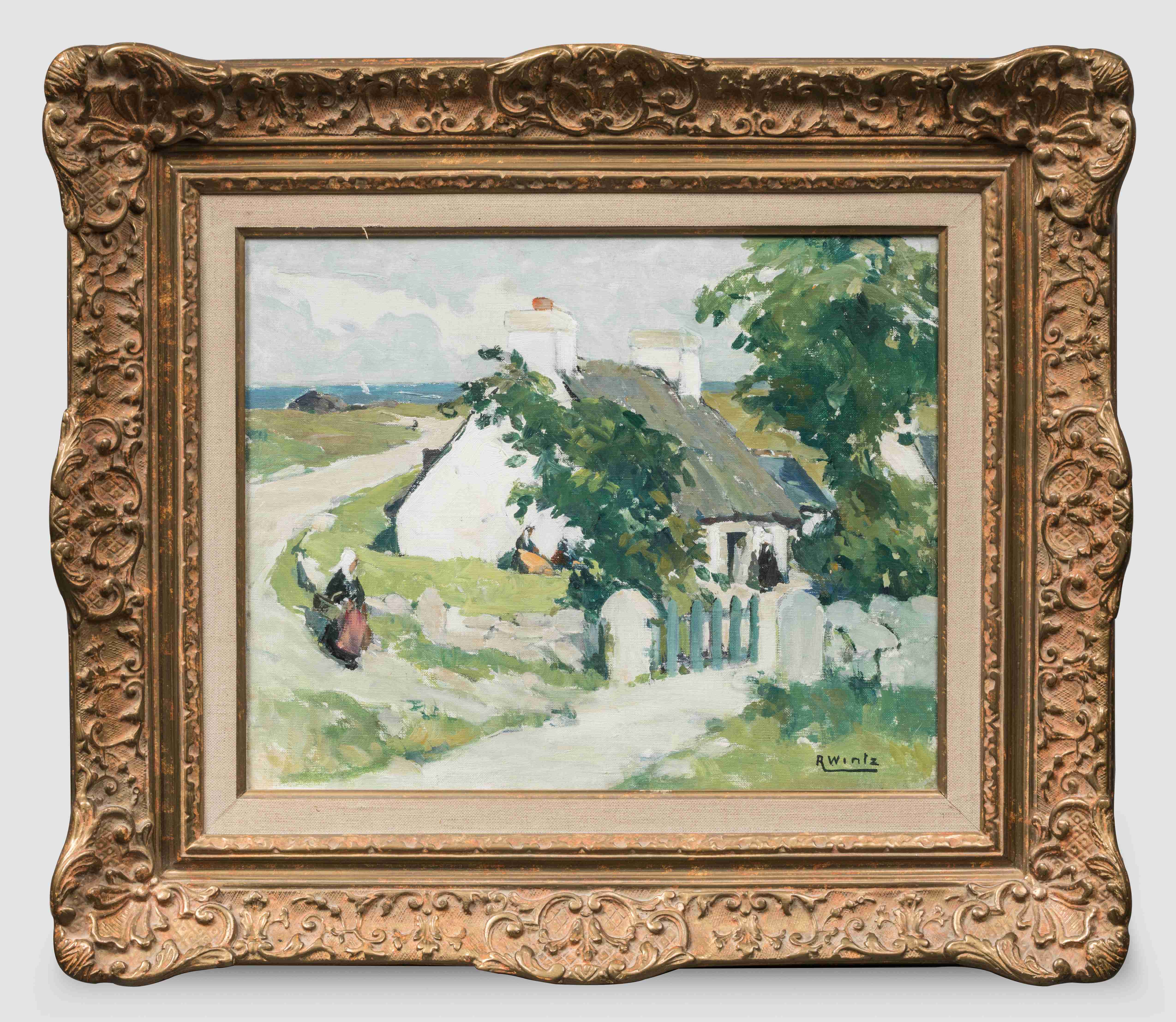 Raymond WINTZ (Paris, 1884-1956)"Au Guilvinec"Huile sur toile signée en bas...