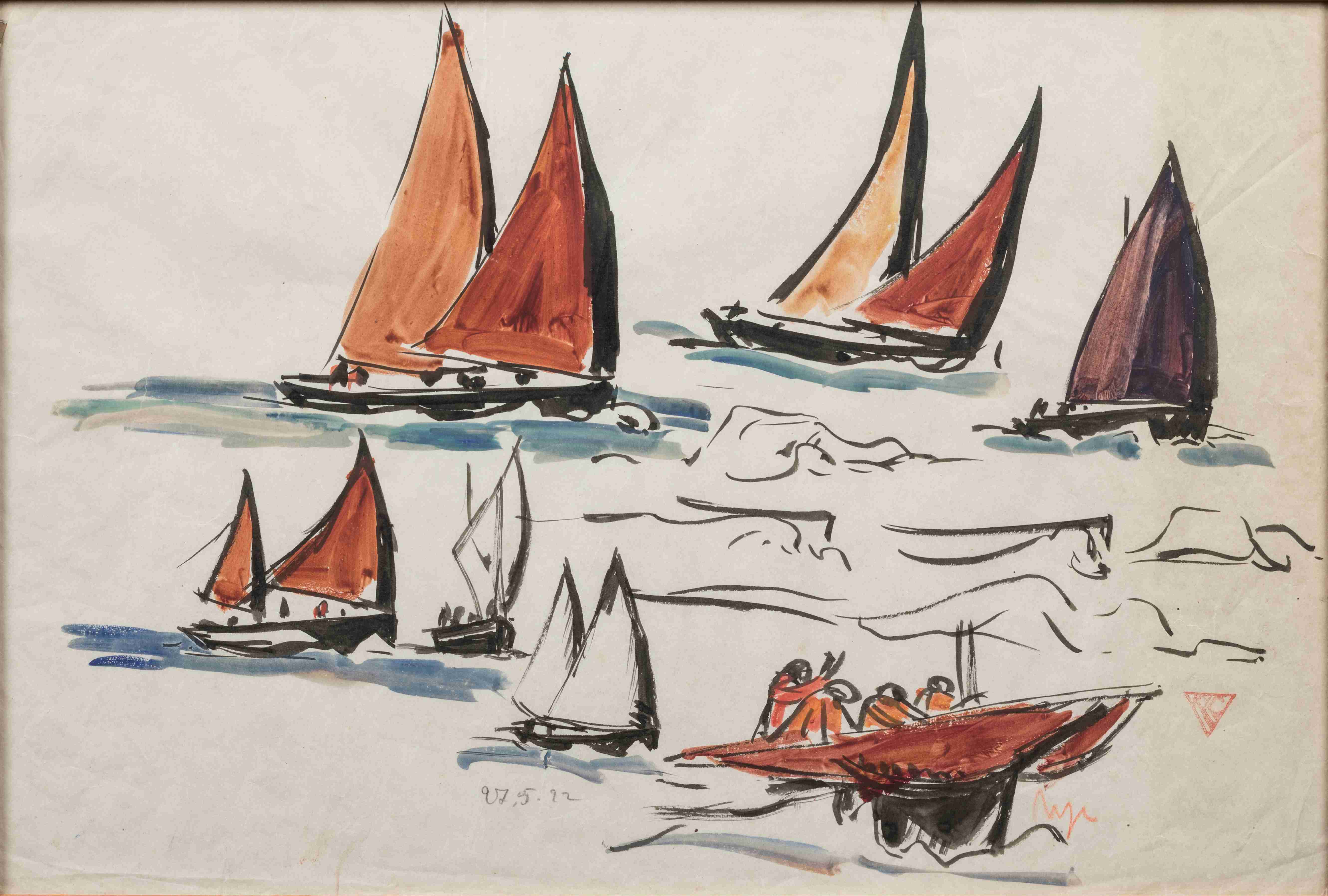 René-Yves CRESTON (Saint-Nazaire, 1898 - Etables-sur-Mer, 1964) - Peintre de...
