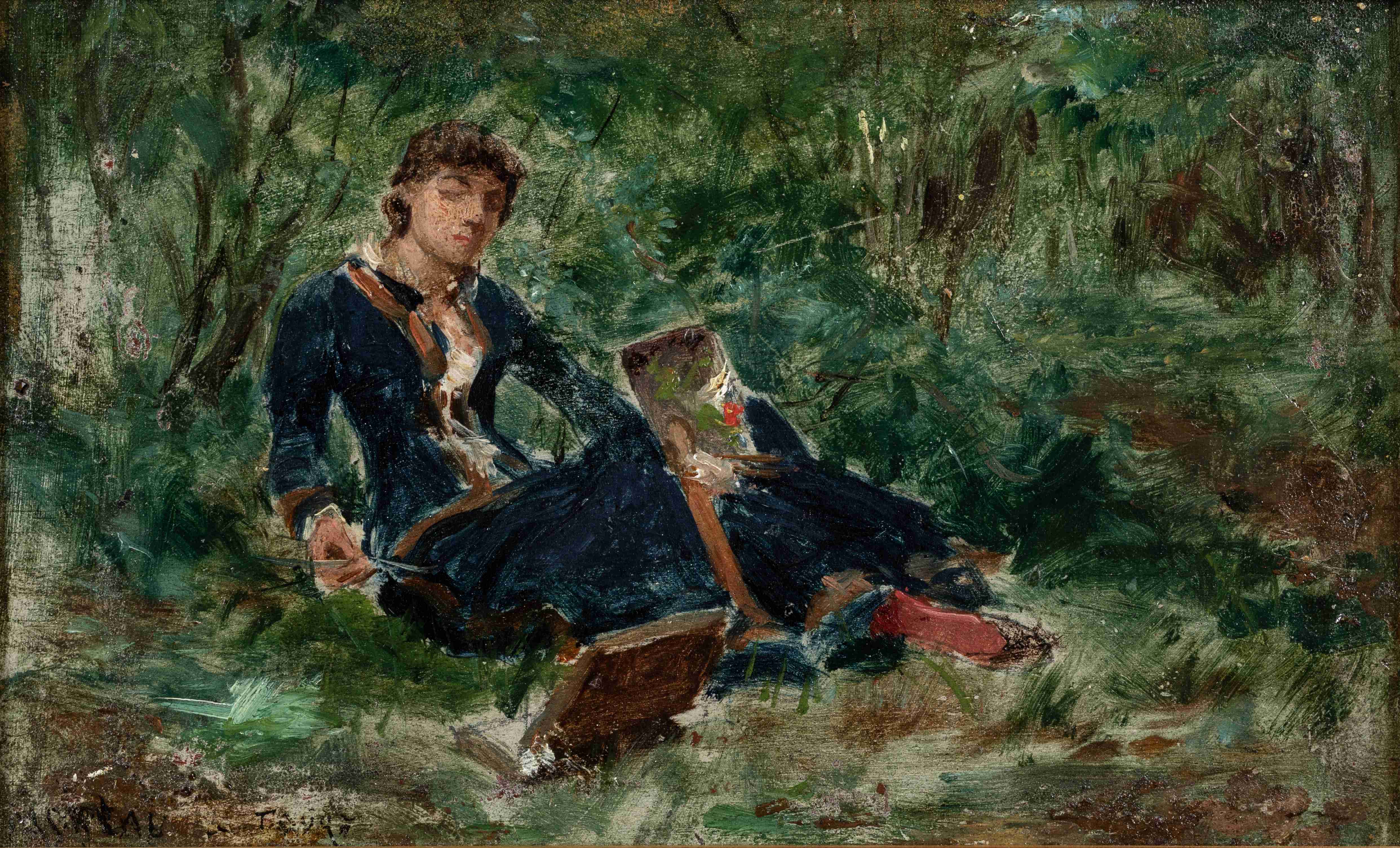 Georges MOREAU DE TOURS (Ivry-sur-Seine, 1848 - Bois-le-Roi, 1901)
Thérèse assise...