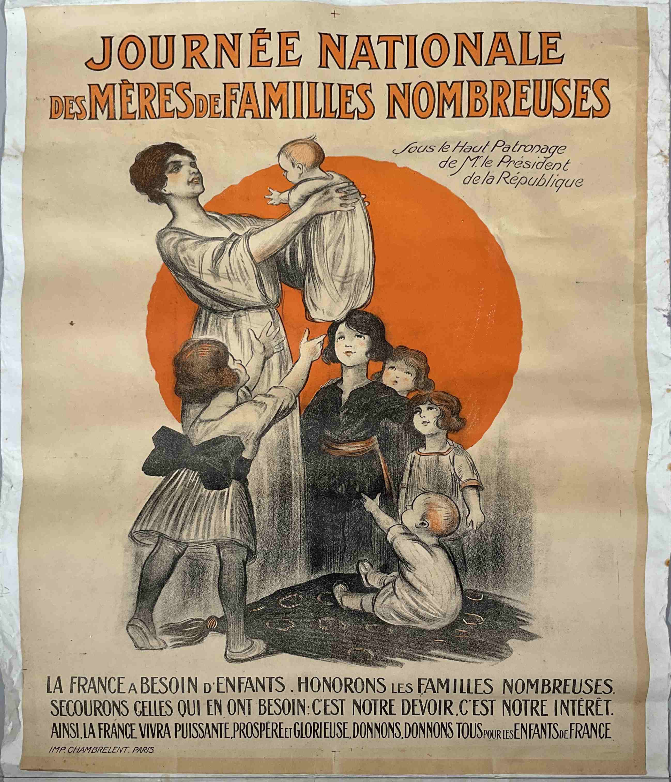 Ch. MOCRESCET.
"Journée Nationale des Mères de Familles Nombreuses".
Affiche imprimée par...