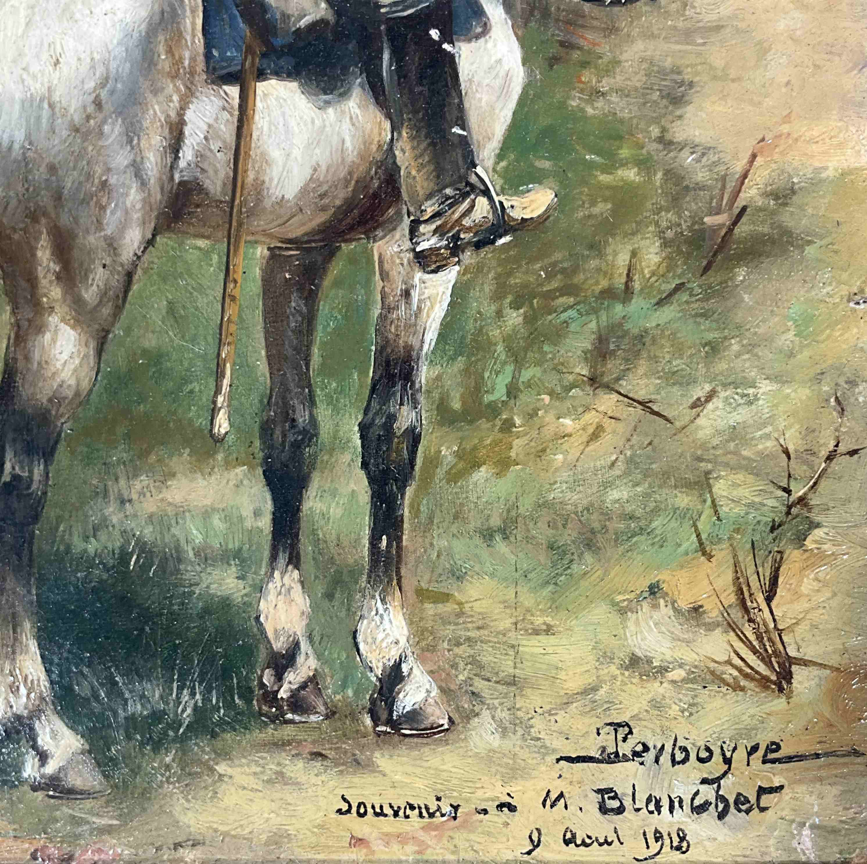 Paul PERBOYRE (1851-1929)
Cavalier en vedette
Huile sur panneau signée et datée...