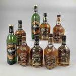 9 flacons WHISKY Divers dont : 2 SCOTCH WHISKY 12...