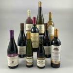 10 bouteilles DIVERS FRANCE  : Côtes du Rhône, Alsace,...