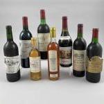 8 bouteilles VINS DIVERS FRANCE dont Bordeaux.(En l'état).