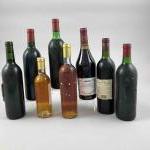 8 bouteilles VINS DIVERS FRANCE dont Bordeaux.(En l'état).