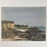Marcel CANET (Paris, 1875-1959)
Phare sur une côte rocheuse.
Huile sur isorel...