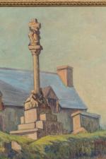 Louis VAN DE VELDE (Lille, 1872-?)
Etables-sur-Mer, vue animée du calvaire...