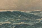 C. HAGENER (XIX-XXe)
Effet de mer. 
Huile sur toile signée en...