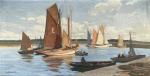 Paul ESCHBACH (Paris, 1881-1961)
"Port de Concarneau"
Huile sur toile signée en...
