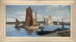 Paul ESCHBACH (Paris, 1881-1961)
"Port de Concarneau"
Huile sur toile signée en...